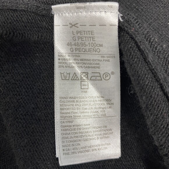 Banana Republic Filpucci Black Fine Italian Yarn Womens Cardgian PL - Picture 4 of 7